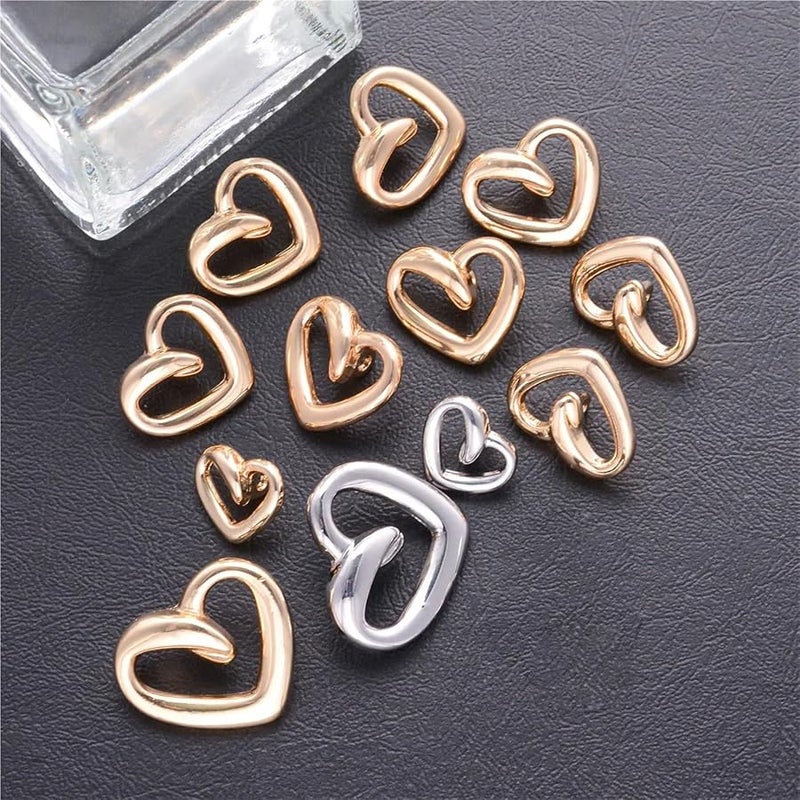 Heart Shank Sewing Buttons 23mm 20pcs Decorative for Crafts Coats Shirts Pants Shorts - Image 5